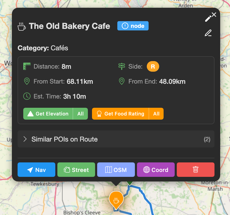 Get Food Rating button