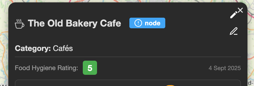Food Hygiene Rating displayed