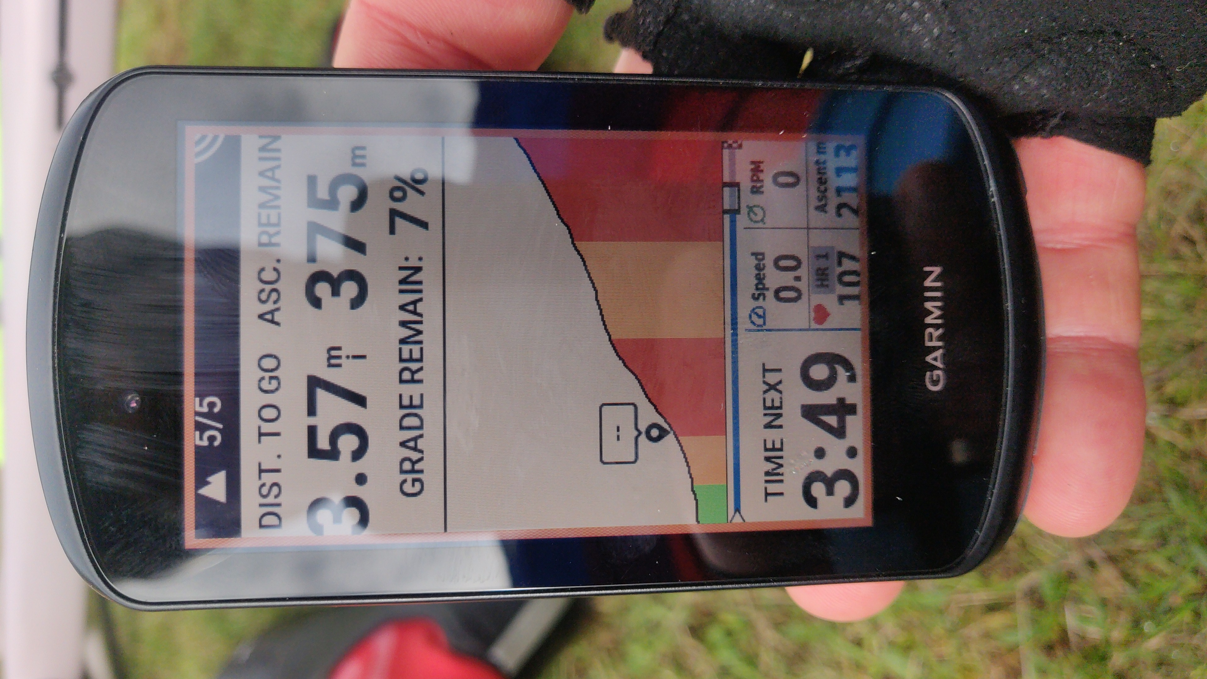 Garmin climb display