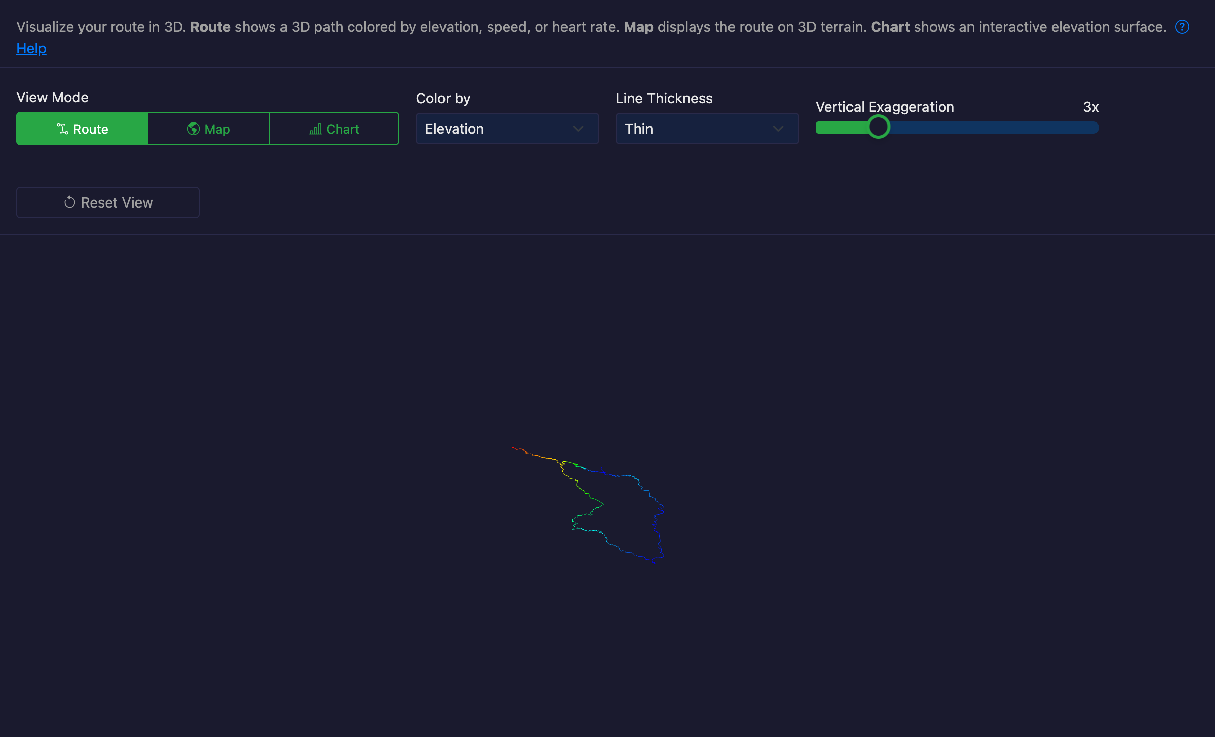 3D route view