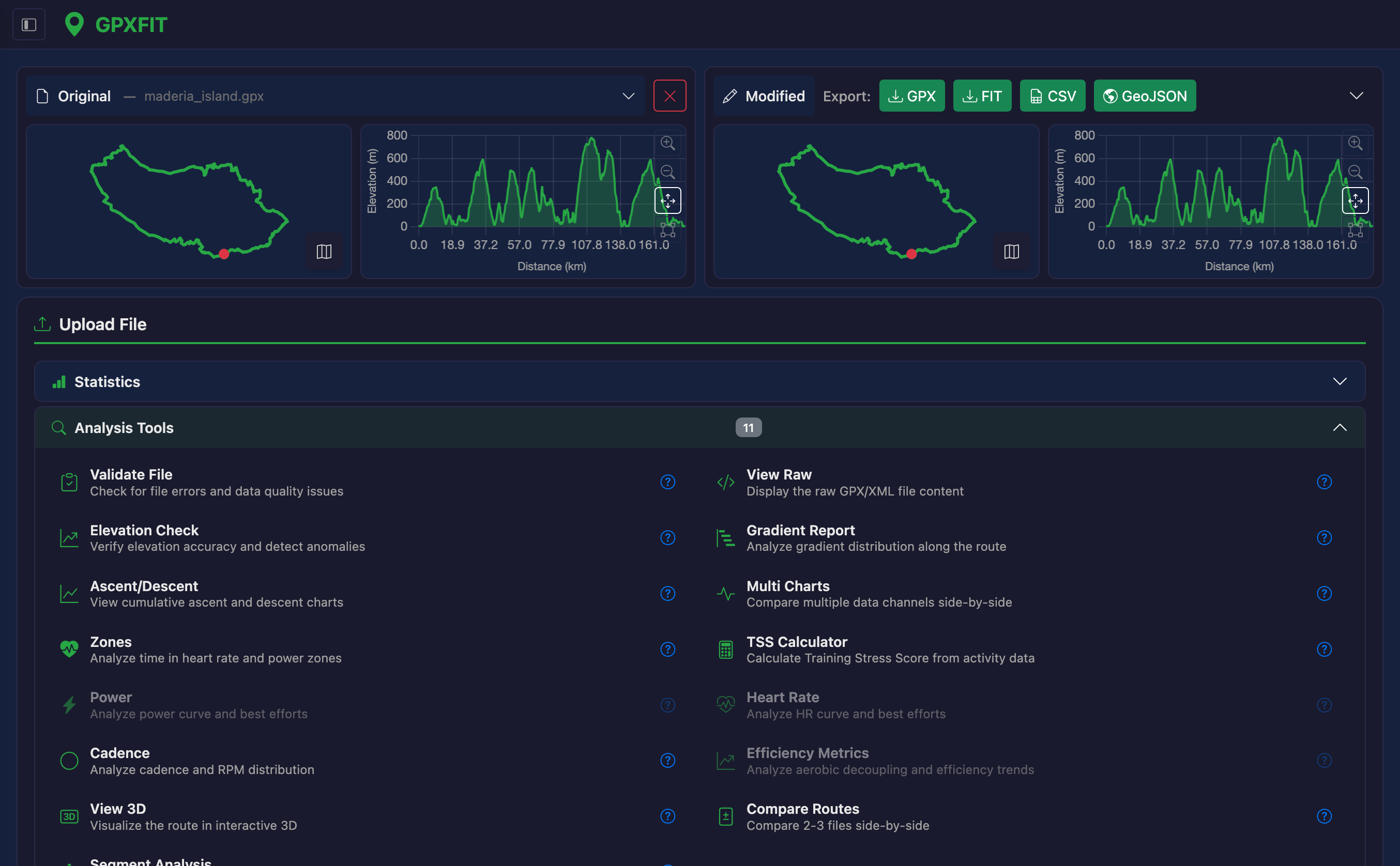GPXFIT Interface
