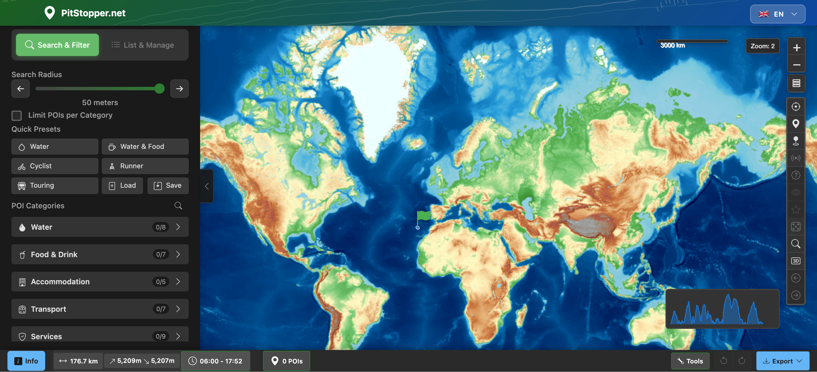 PitStopper map layer selector
